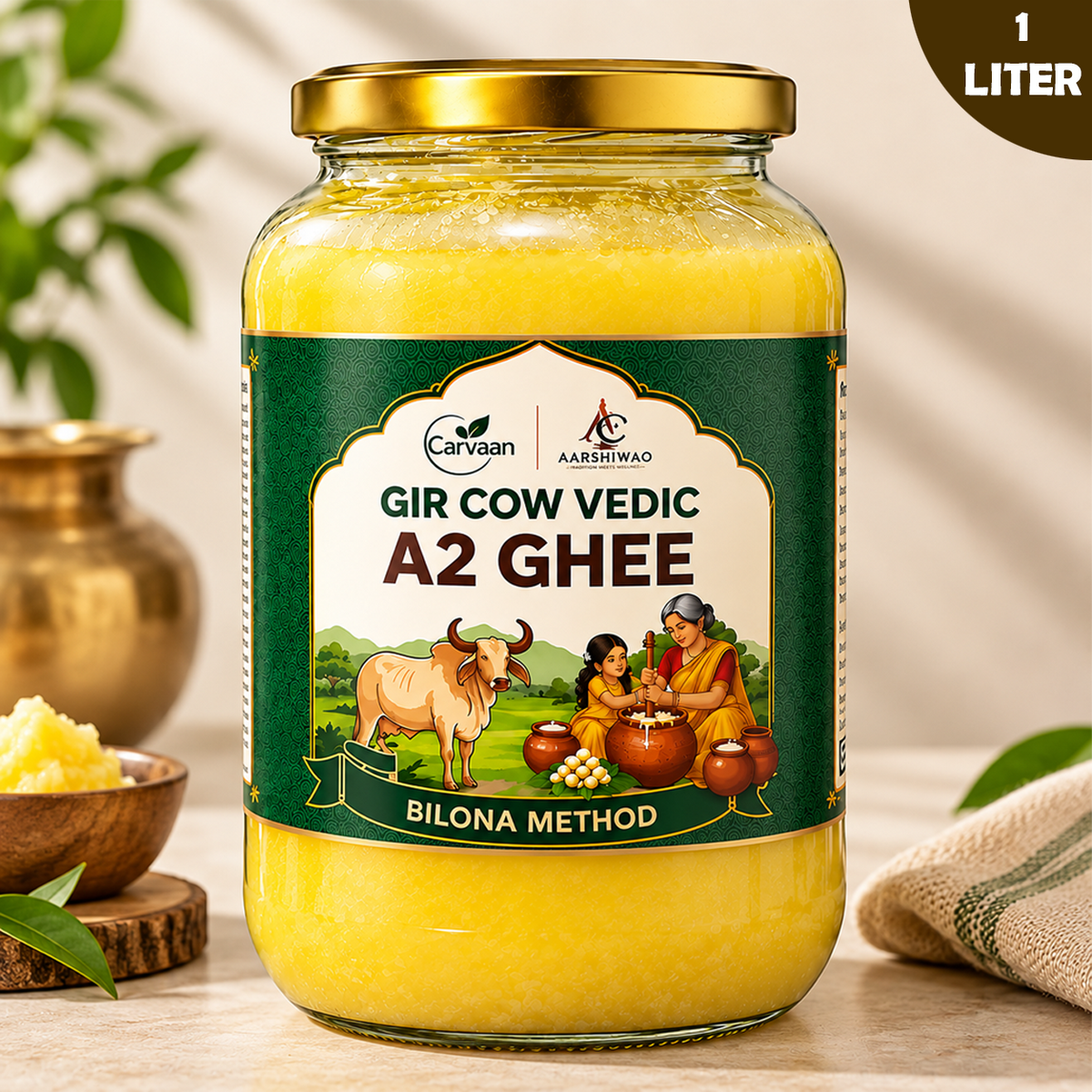 Gir Cow Vedic A2 Ghee – Traditional Bilona Method