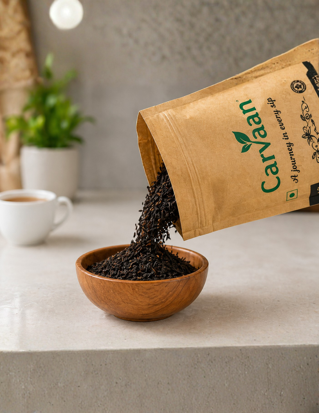 Carvaan Premium Assam Loose Leaf Tea – Pure Natural Black Tea | No Dust, No Color | 250g