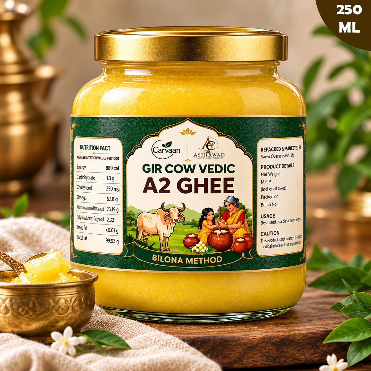 Gir Cow Vedic A2 Ghee – Traditional Bilona Method