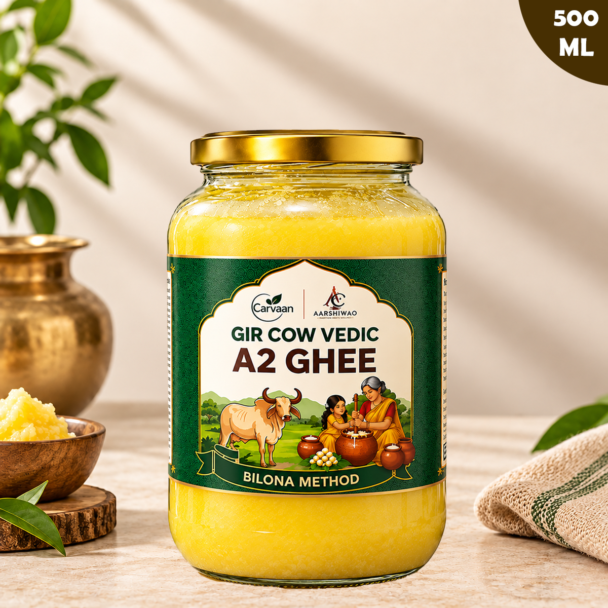 Gir Cow Vedic A2 Ghee – Traditional Bilona Method